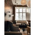 Nástěnná lampa Bodil APP-512 1W černá/krystal