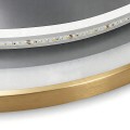 Nástěnné zrcadlo s LED osvětlením MMJ 50 cm růžově zlaté