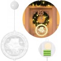 LED světelná ozdoba na okno JINGLE BELLS II kruhová bílá