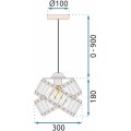 Stropní křišťálové svítidlo APP1105-1CP růžově zlaté
