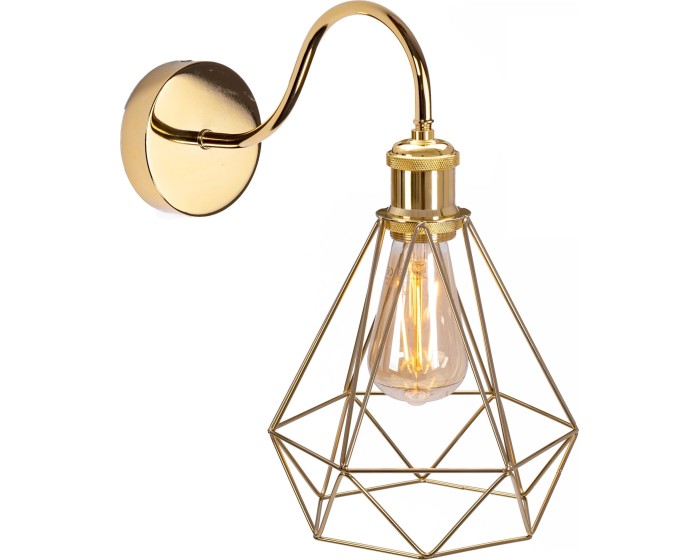 Nástěnná lampa Olava zlatá