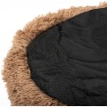Kulatý pelíšek pro psy a kočky Plush vel. L 100 cm hnědý