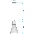 Závěsný lustr APP1271-1CP přírodní