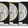 Kulaté nástěnné zrcadlo s LED osvětlením HZJ 60 cm