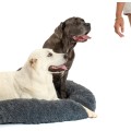 Kulatý pelíšek pro psy a kočky Plush vel. XL 120 cm tmavě šedý