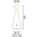 Nástěnná lampa Ball 40 cm zlatá