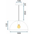 Závěsná lampa La Belle XXXVII bílá/mramor