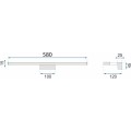 Koupelnové svítidlo LED 12W 60CM APP369-1W stříbrné