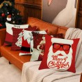 Vánoční 3D povlak na polštář Merry Christmas 45x45 cm bílý/červený