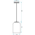Závěsná lampa La Belle XVIII bílá/zlatá