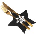 Vánoční obal na příbor Black Star 6 ks černý