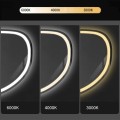 Nástěnné LED zrcadlo s reproduktorem Fog 100 cm stříbrné