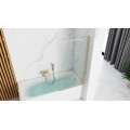 Vanová zástěna Rea Elegant 80 cm čirá/zlatá