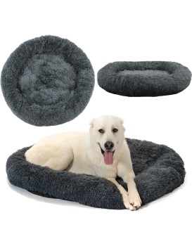 Kulatý pelíšek pro psy a kočky Plush vel. L 100 cm tmavě šedý