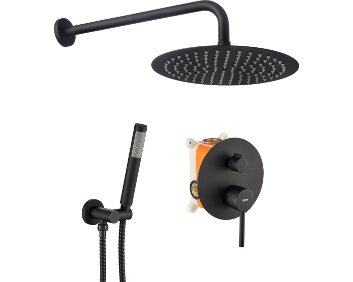 Sprchový set podomítkový Rea Lungo černý