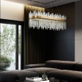 Závěsný LED křišťálový lustr APP1513-CP80 zlatý/neutrální bílá