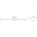 Koupelnové svítidlo 15W 106CM APP367-1W stříbrné