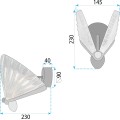 Nástěnné LED svítidlo LHJ104-1W zlaté/teplá bílá