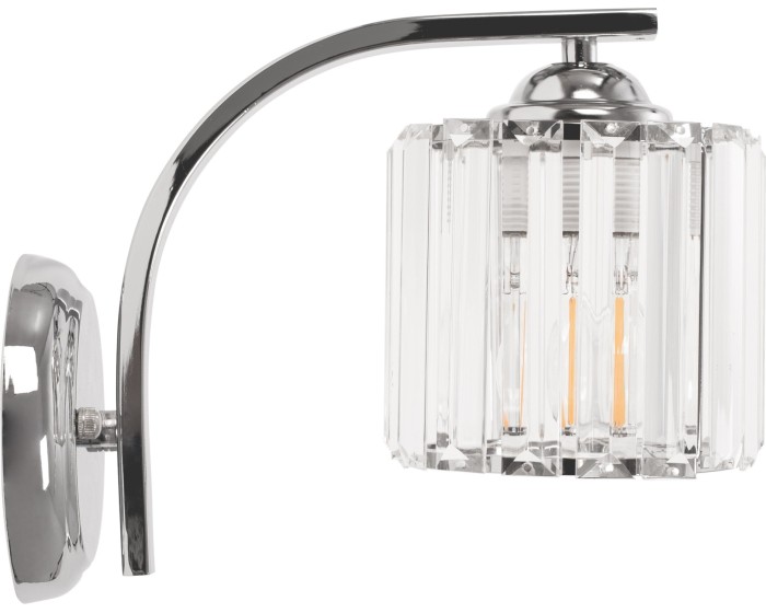 Nástěnná lampa Bodil APP509-1W chrom/krystal