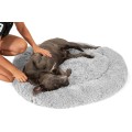 Kulatý pelíšek pro psy a kočky PLUSH vel. L 100 cm světle šedý
