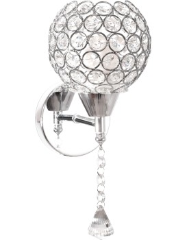 Nástěnná lampa v glamour stylu APP716-1W E27 stříbrná