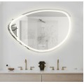 Nástěnné LED zrcadlo s reproduktorem Fog 100 cm stříbrné
