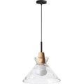 Závěsná lampa La Belle XXIV černá/bambus