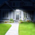 Nástěnná solární LED lampa Vrena černá