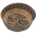 Přírodní košík BOHO I hnědo - černý