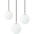 Závěsná lampa La Belle XXXVI zlatá/bílá