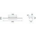 Koupelnové svítidlo 5W 40CM APP361-1W stříbrná