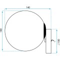 Nástěnná kulatá lampa APP950-1W zlatá
