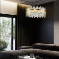 Závěsný LED křišťálový lustr APP1515-CP60 zlatý