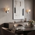 Nástěnná lampa v glamour stylu APP716-1W E27 stříbrná