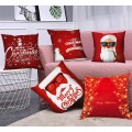 Vánoční 3D povlak na polštář Merry Christmas Santa 45x45 cm bílý/červený