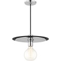 Závěsná lampa La Belle XXXIII černá/stříbrná