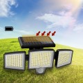 Nástěnná solární LED lampa Nachas černá