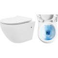 Závěsná WC mísa Rea Carlo Mini Rimless Slim N bílá