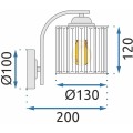 Nástěnná lampa Bodil APP-512 1W černá/krystal