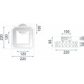 Nástěnná hranatá lampa APP415-W APP416-W