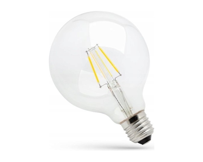 LED kulatá žárovka GLOB 4W E27 COG CLEAR teplá bílá