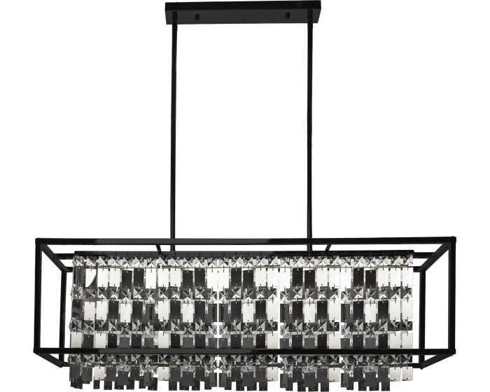 Závěsná křišťálová lampa QUADRA černá