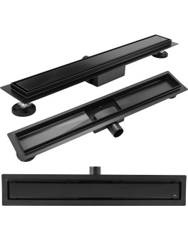 Lineární odtokový žlab Rea Neox 70 cm černý