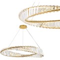 Křišťálový závěsný LED lustr APP1201-CP 50 cm zlatý/neutrální bílá