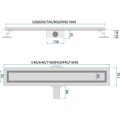 Lineární odtokový žlab Rea Neox Pro 60 cm stříbrný