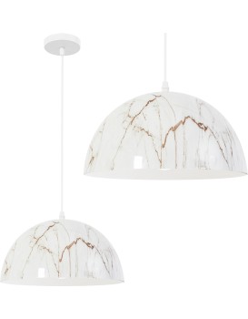 Závěsná lampa La Belle XXXVII bílá/mramor