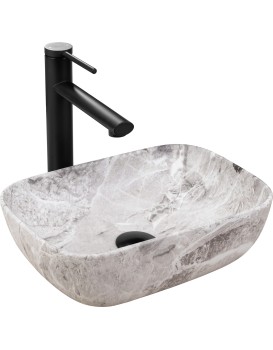 Umyvadlo na desku Rea Belinda Mini 36 cm mramor