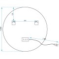Nástěnné zrcadlo s LED osvětlením MMJ 60 cm růžově zlaté