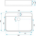 Umyvadlo na desku Rea Verona 65 cm bílé