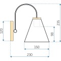 Nástěnná lampa Kinkiet VII černá